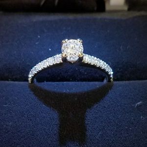 14k White Gold Semi-Mount Engagement Ring